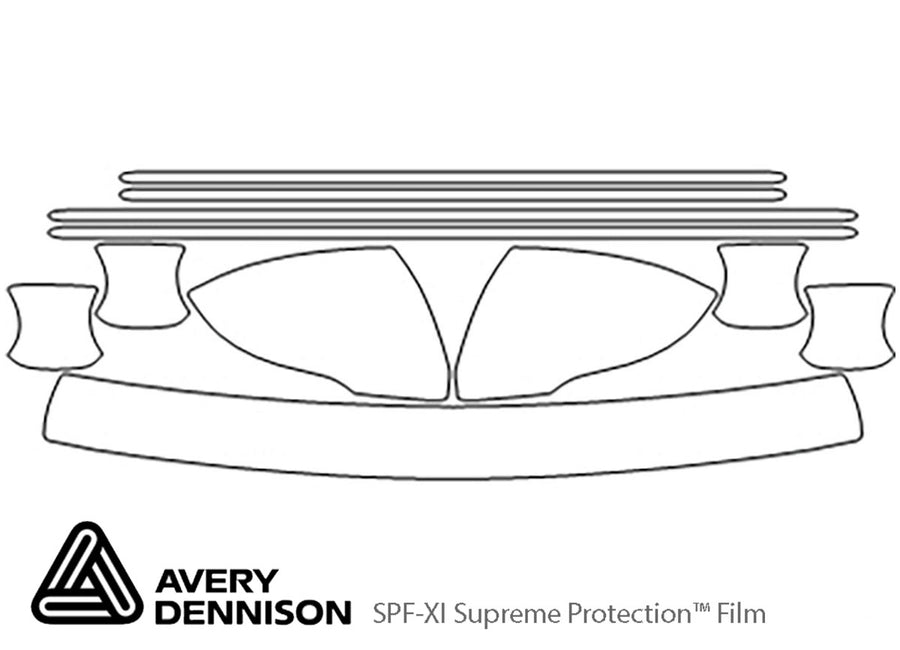 optima Avery Dennison Clear Bra Door Cup Precut PPF Diagram
