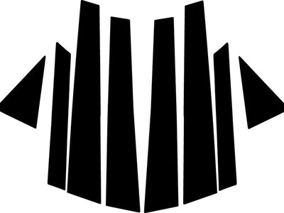 lincoln mkx 2016-2018 Brushed Aluminum Black Pillar Trim Diagram