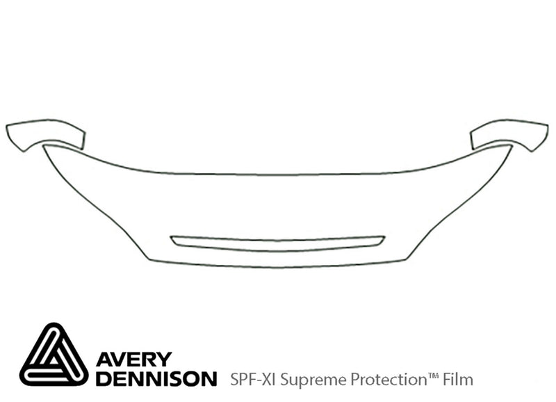 rio Avery Dennison Clear Bra Hood Precut PPF Diagram