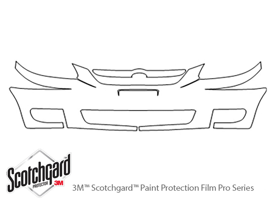 rio 3M Clear Bra Bumper Precut PPF Diagram