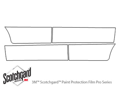 rio 3M Clear Bra Door Cup Precut PPF Diagram