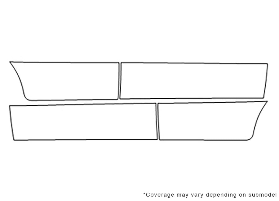 rio 3M Clear Bra Door Cup Precut PPF Diagram