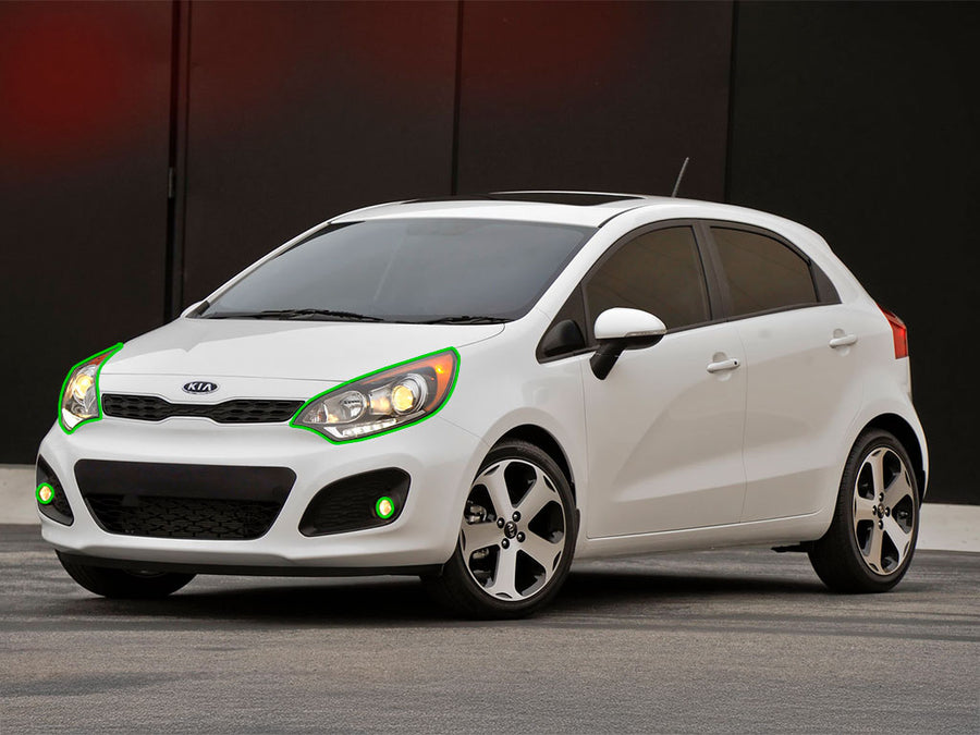 kia rio 2012-2015 Headlight Protection Installation Location