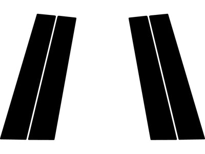 kia rio 2012-2017 (sedan) Matte Black Pillar Trim Diagram