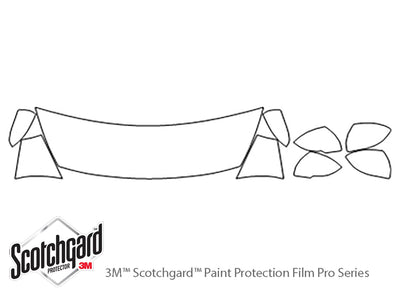 rio 3M Clear Bra Hood Precut PPF Diagram
