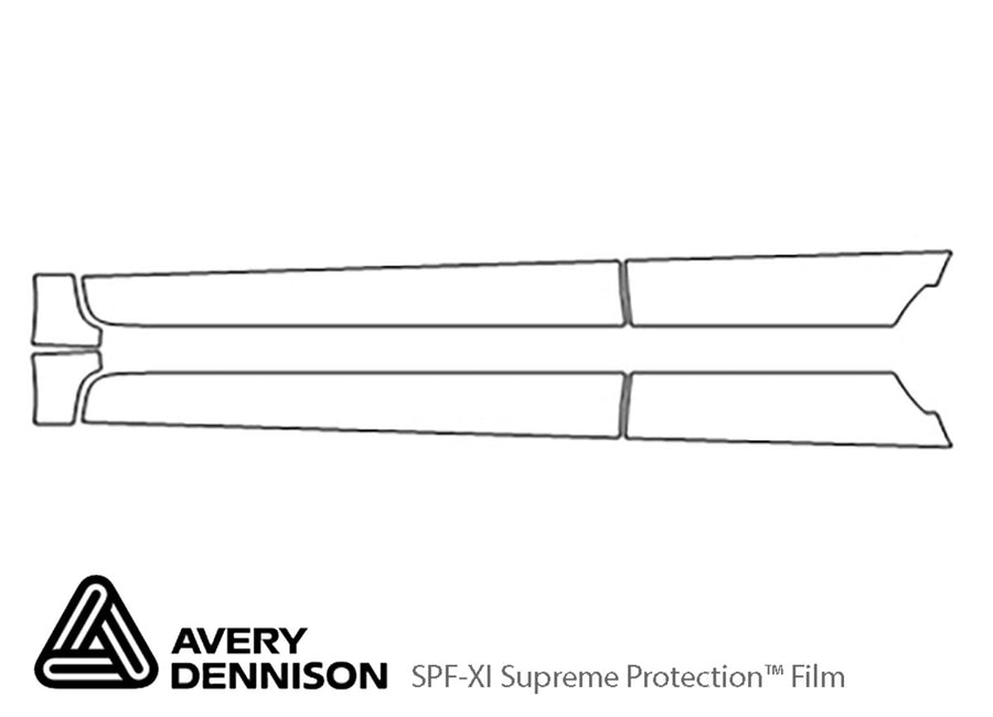 rio Avery Dennison Clear Bra Door Cup Precut PPF Diagram