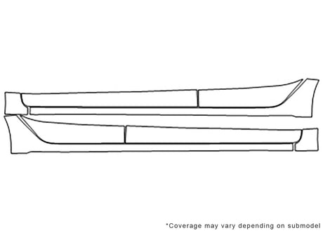 rio 3M Clear Bra Door Cup Precut PPF Diagram