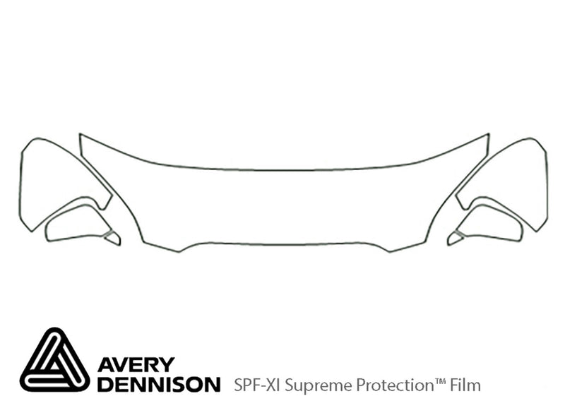 rondo Avery Dennison Clear Bra Hood Precut PPF Diagram