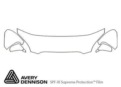 rondo Avery Dennison Clear Bra Hood Precut PPF Diagram