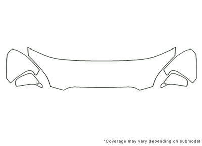 rondo Avery Dennison Clear Bra Hood Precut PPF Diagram