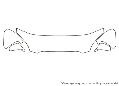 rondo Avery Dennison Clear Bra Hood Precut PPF Diagram