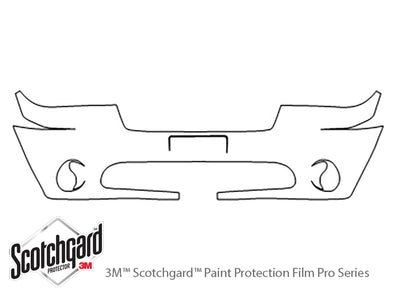 sedona 3M Clear Bra Bumper Precut PPF Diagram