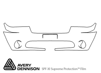 sedona Avery Dennison Clear Bra Bumper Precut PPF Diagram