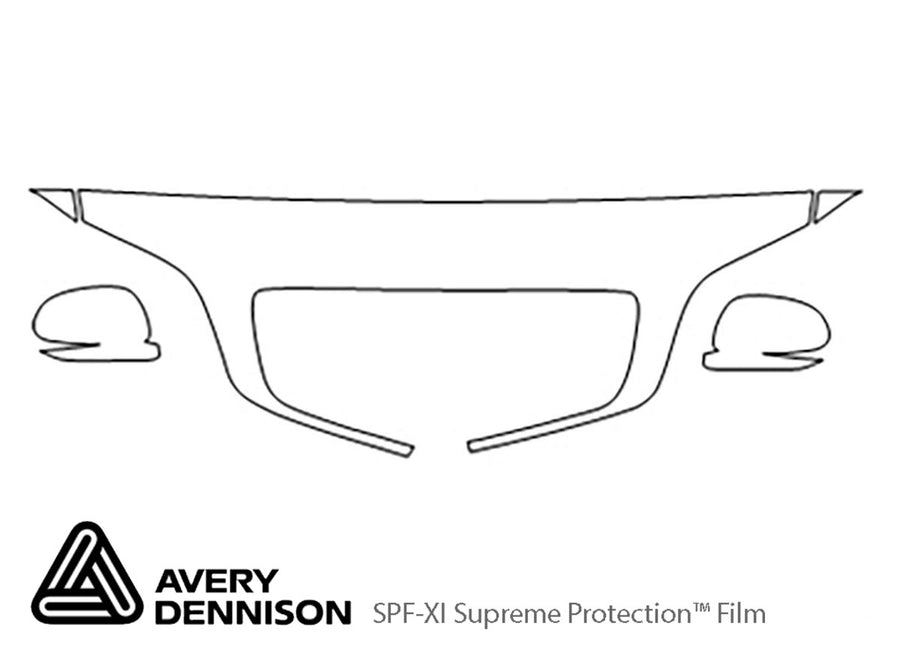 sedona Avery Dennison Clear Bra Hood Precut PPF Diagram