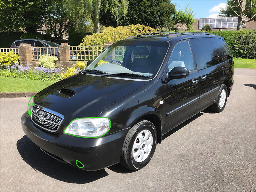 kia sedona 2002-2005 Headlight Protection Installation Location