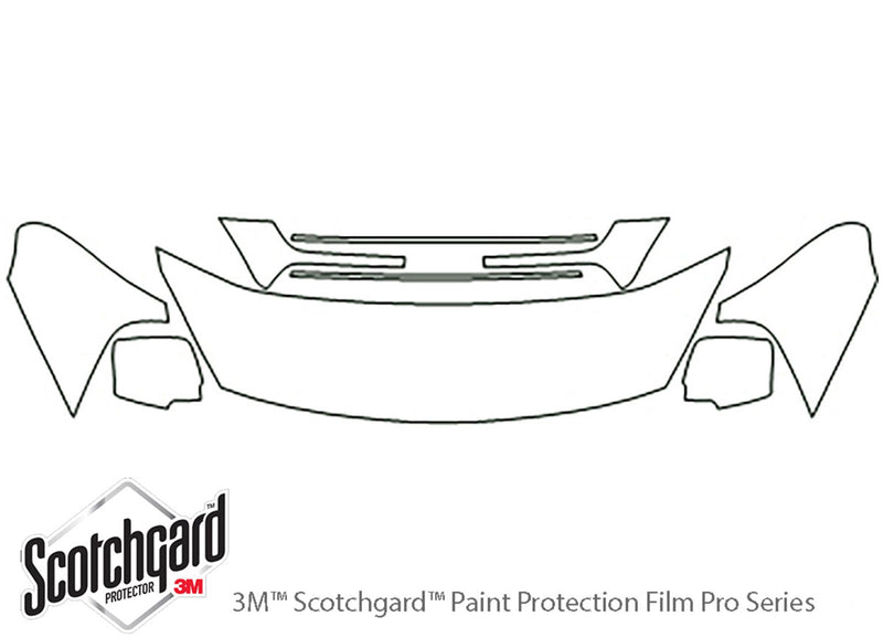sedona 3M Clear Bra Hood Precut PPF Diagram