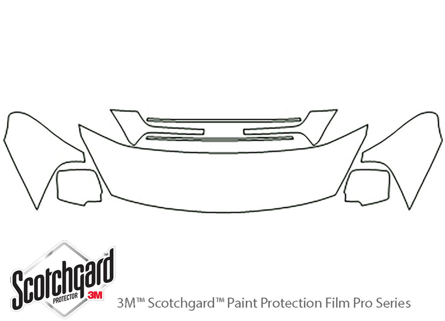 sedona 3M Clear Bra Hood Precut PPF Diagram