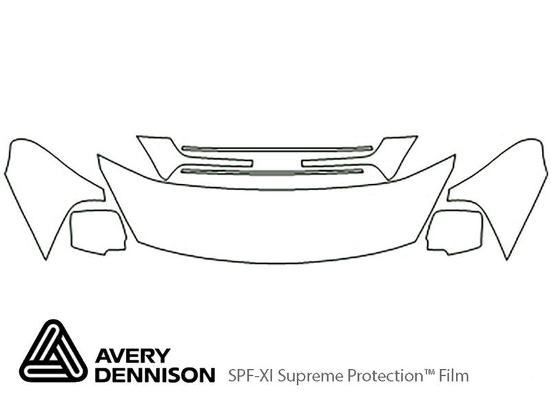 sedona Avery Dennison Clear Bra Hood Precut PPF Diagram
