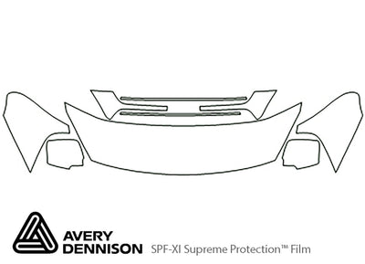 sedona Avery Dennison Clear Bra Hood Precut PPF Diagram