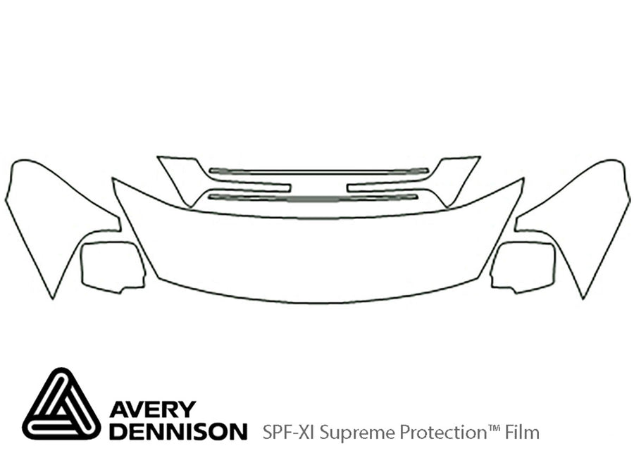 sedona Avery Dennison Clear Bra Hood Precut PPF Diagram