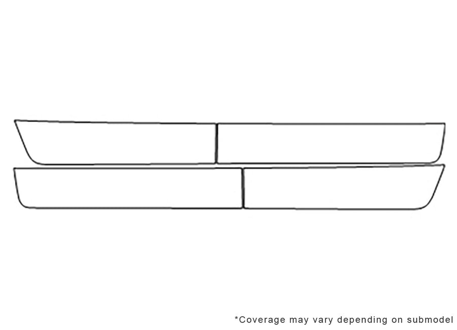 sedona 3M Clear Bra Door Cup Precut PPF Diagram