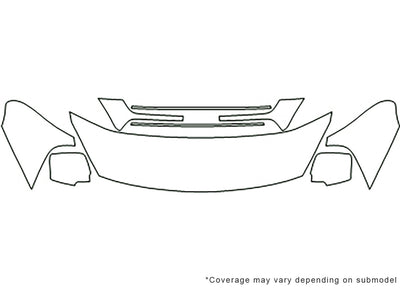 sedona 3M Clear Bra Hood Precut PPF Diagram