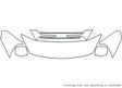sedona Avery Dennison Clear Bra Hood Precut PPF Diagram