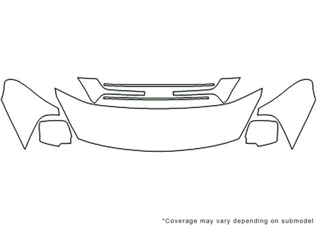 sedona Avery Dennison Clear Bra Hood Precut PPF Diagram