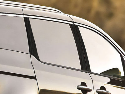 kia sedona 2006-2013 Brushed Aluminum Black Pillar Cover Diagram