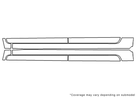 sedona Avery Dennison Clear Bra Door Cup Precut PPF Diagram