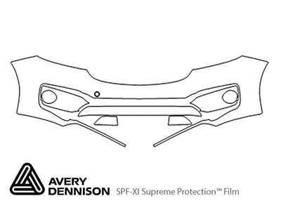 sedona Avery Dennison Clear Bra Bumper Precut PPF Diagram