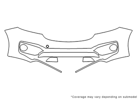 sedona 3M Clear Bra Bumper Precut PPF Diagram