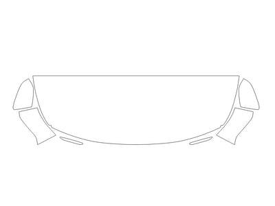 seltos 3M Clear Bra Hood Precut PPF Diagram