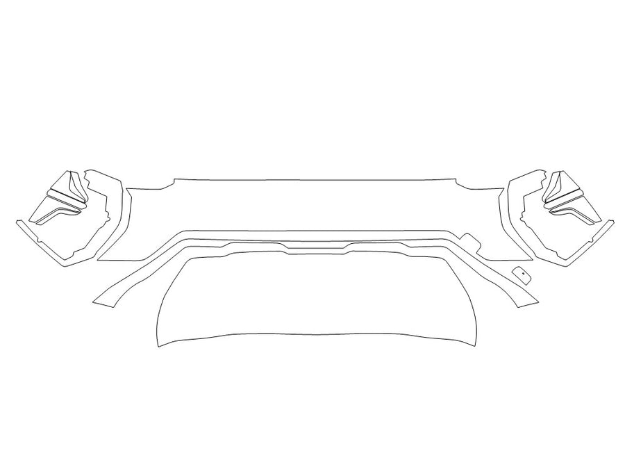 seltos 3M Clear Bra Door Cup Precut PPF Diagram
