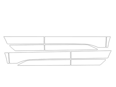 seltos 3M Clear Bra Door Cup Precut PPF Diagram