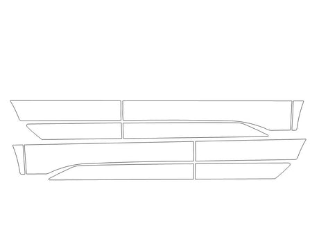 seltos Avery Dennison Clear Bra Door Cup Precut PPF Diagram