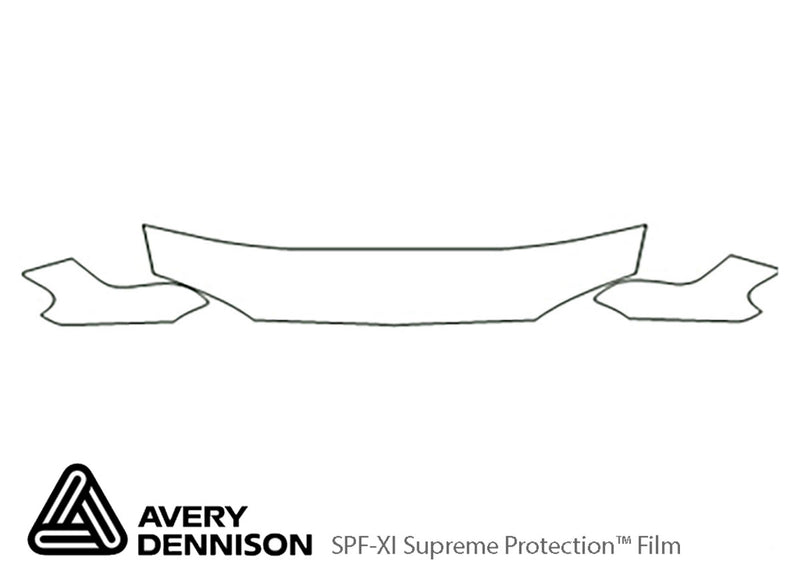 sephia Avery Dennison Clear Bra Hood Precut PPF Diagram