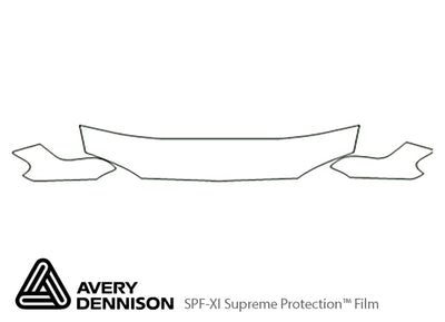 sephia Avery Dennison Clear Bra Hood Precut PPF Diagram