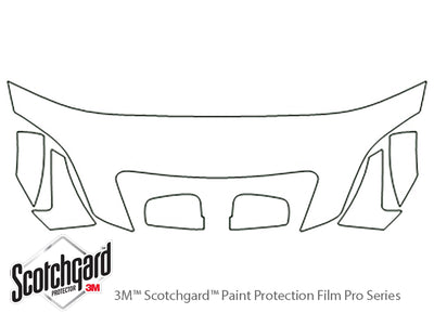 sorento 3M Clear Bra Hood Precut PPF Diagram
