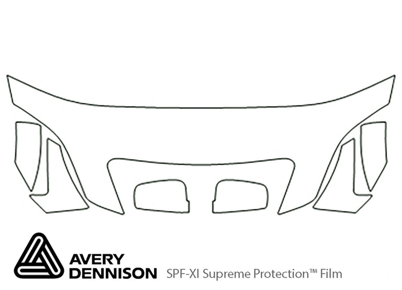 sorento Avery Dennison Clear Bra Hood Precut PPF Diagram
