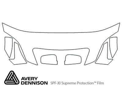 sorento Avery Dennison Clear Bra Hood Precut PPF Diagram