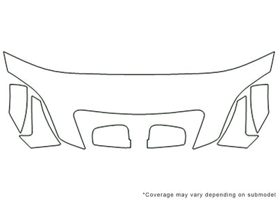 sorento Avery Dennison Clear Bra Hood Precut PPF Diagram