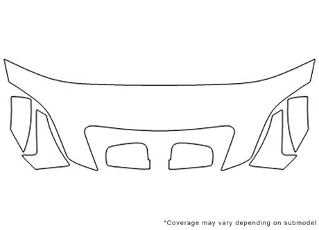 sorento Avery Dennison Clear Bra Hood Precut PPF Diagram