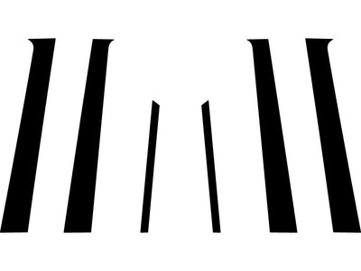 kia sorento 2003-2009 Matte Black Pillar Trim Diagram