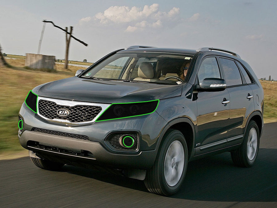 kia sorento 2003-2010 Headlight Tint Location