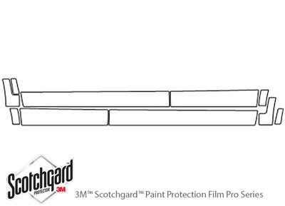 sorento 3M Clear Bra Door Cup Precut PPF Diagram