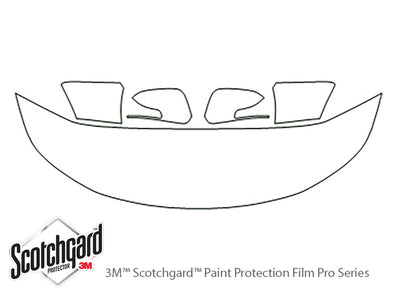 sorento 3M Clear Bra Hood Precut PPF Diagram