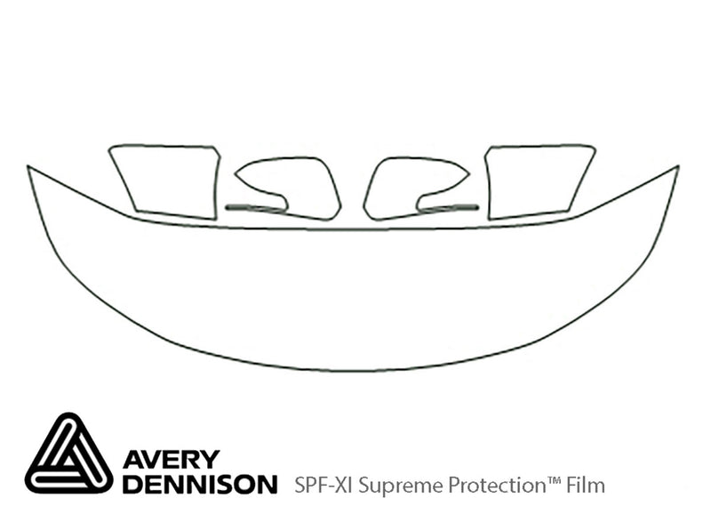 sorento Avery Dennison Clear Bra Hood Precut PPF Diagram