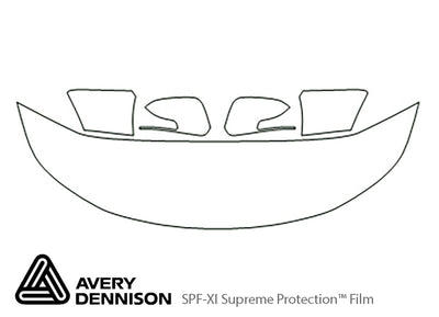 sorento Avery Dennison Clear Bra Hood Precut PPF Diagram