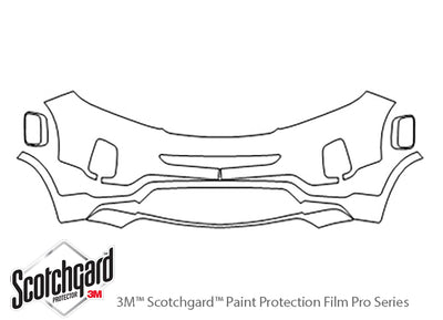 sorento 3M Clear Bra Bumper Precut PPF Diagram